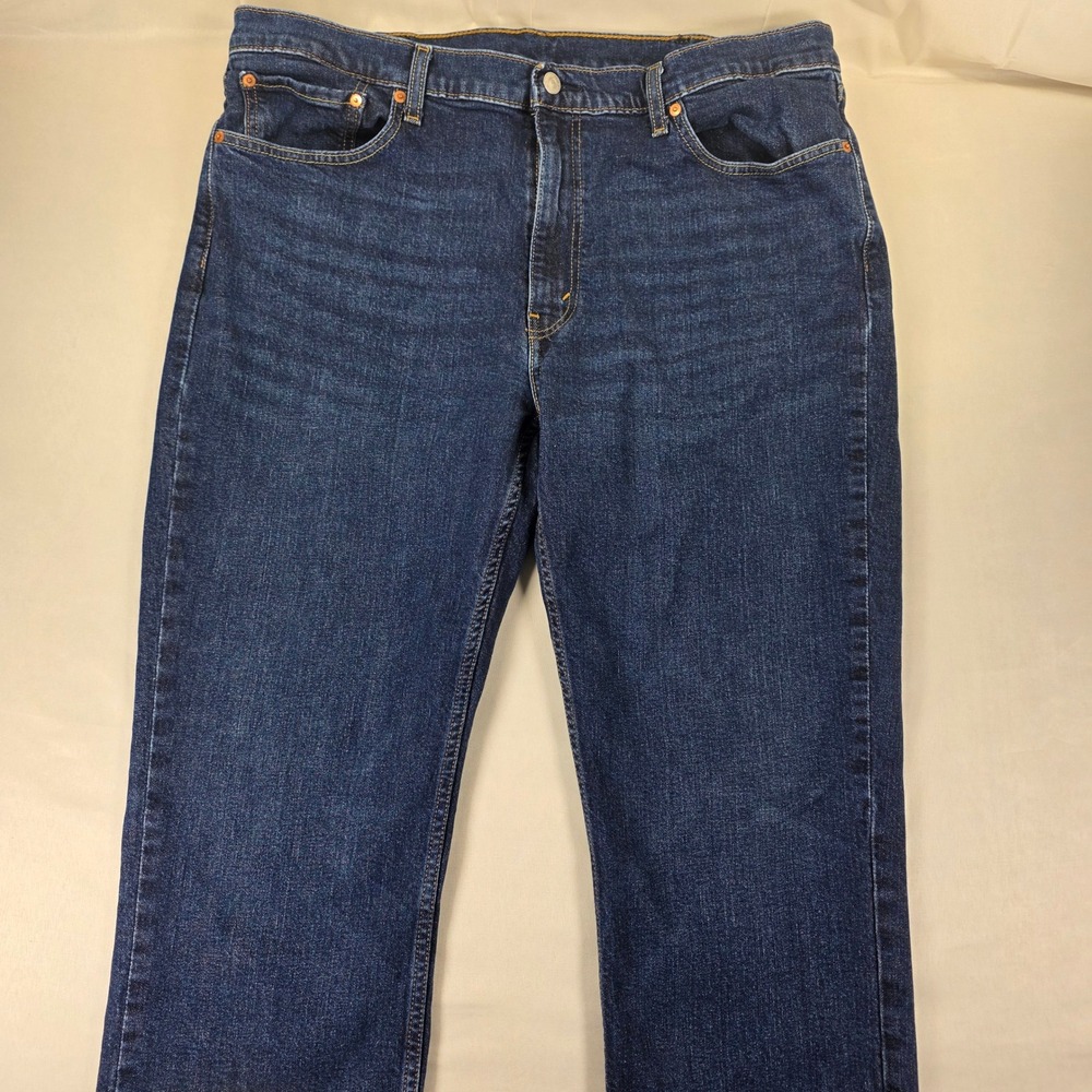 Levis 514 Straight Fit Dark Wash Indigo Denim Jeans Mens 40x32 H831
